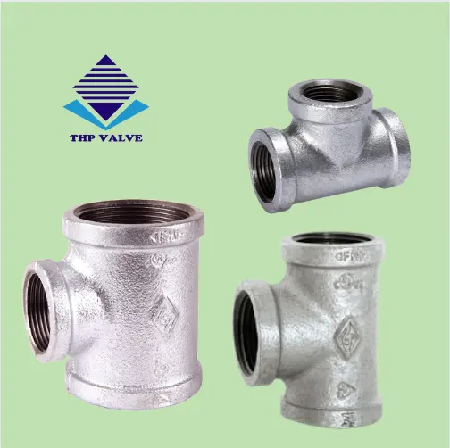 Tê thép ren mạ kẽm