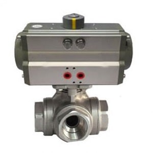 Van bi inox 3 ngã điều khiển khí nén Van bi inox 3 ngã điều khiển khí nén