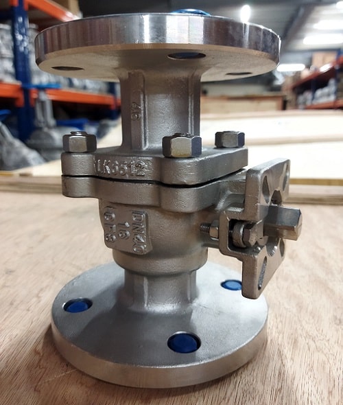 Van bi inox mặt bích lắp động cơ điều khiển Van bi inox mặt bích lắp động cơ điều khiển