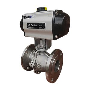 Van bi inox nối mặt bích điều khiển khí nén Van bi inox nối mặt bích điều khiển khí nén