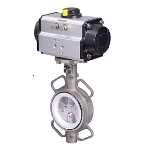 Van bướm khí nén inox 304 Van bướm khí nén inox 304