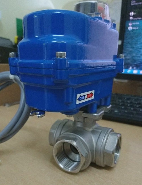 Van 3 ngã điều khiển bằng điện 220vAC Van 3 ngã điều khiển bằng điện 220vAC