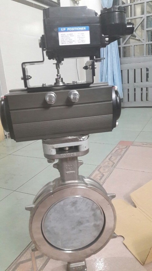 Van bướm điều khiển khí nén tuyến tính nhiệt độ cao Van bướm điều khiển khí nén tuyến tính nhiệt độ cao